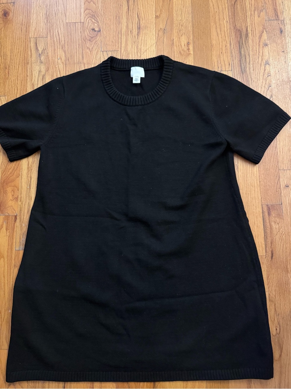 H&M Black Short Sleeve Knit Dress